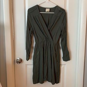 Anthropologie Army Green Dress